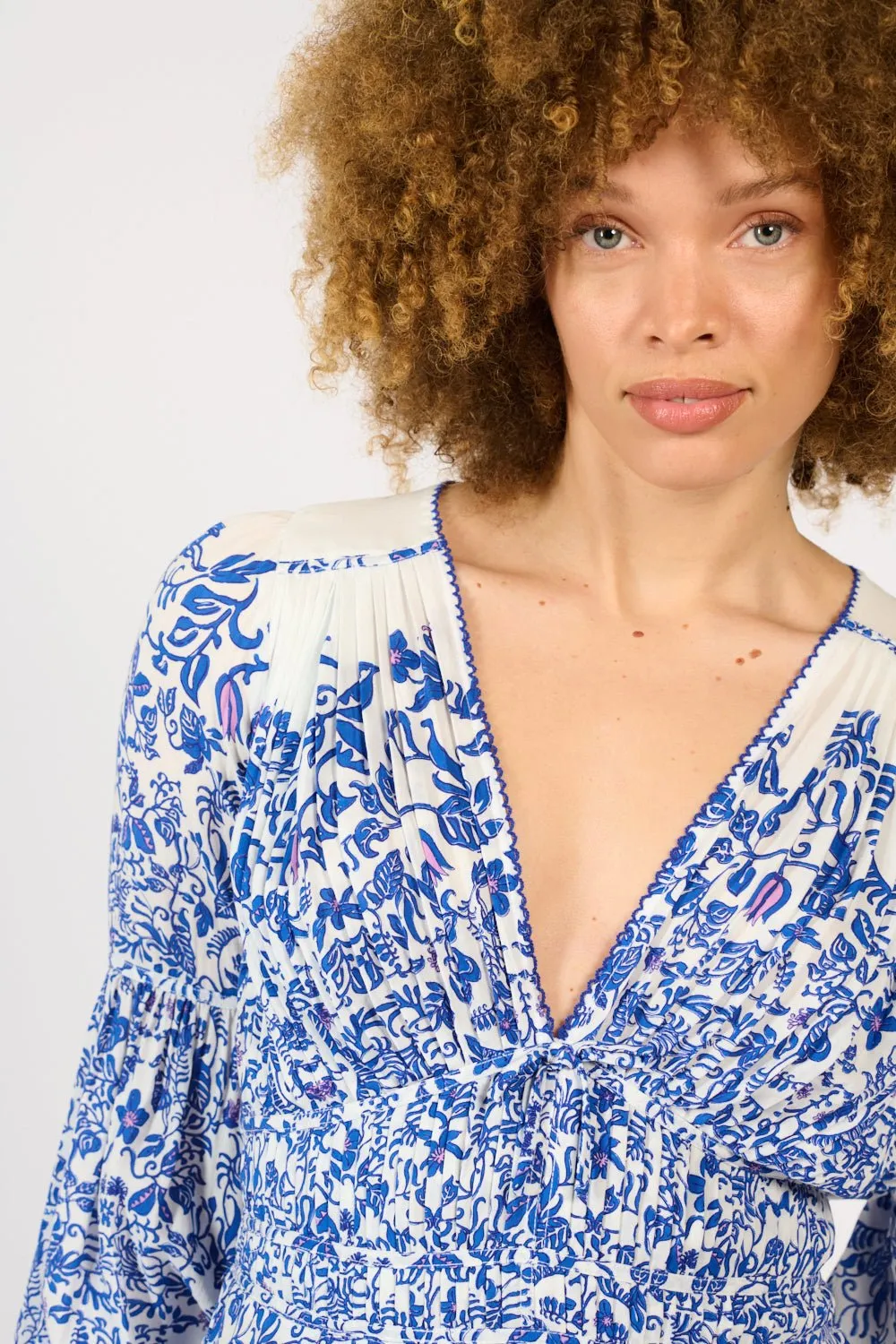 Mini Dress Chiara - Blue Tiare sold by Poupette St Barth product image thumbnail 2