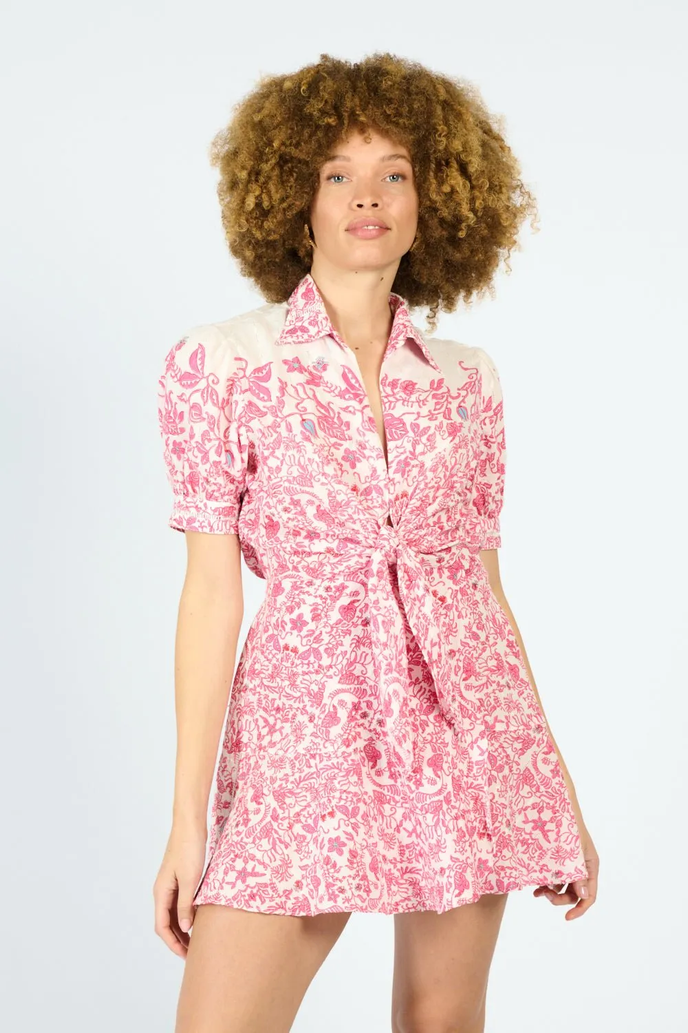 Mini Dress Iris - Pink Tiare sold by Poupette St Barth product image thumbnail 3