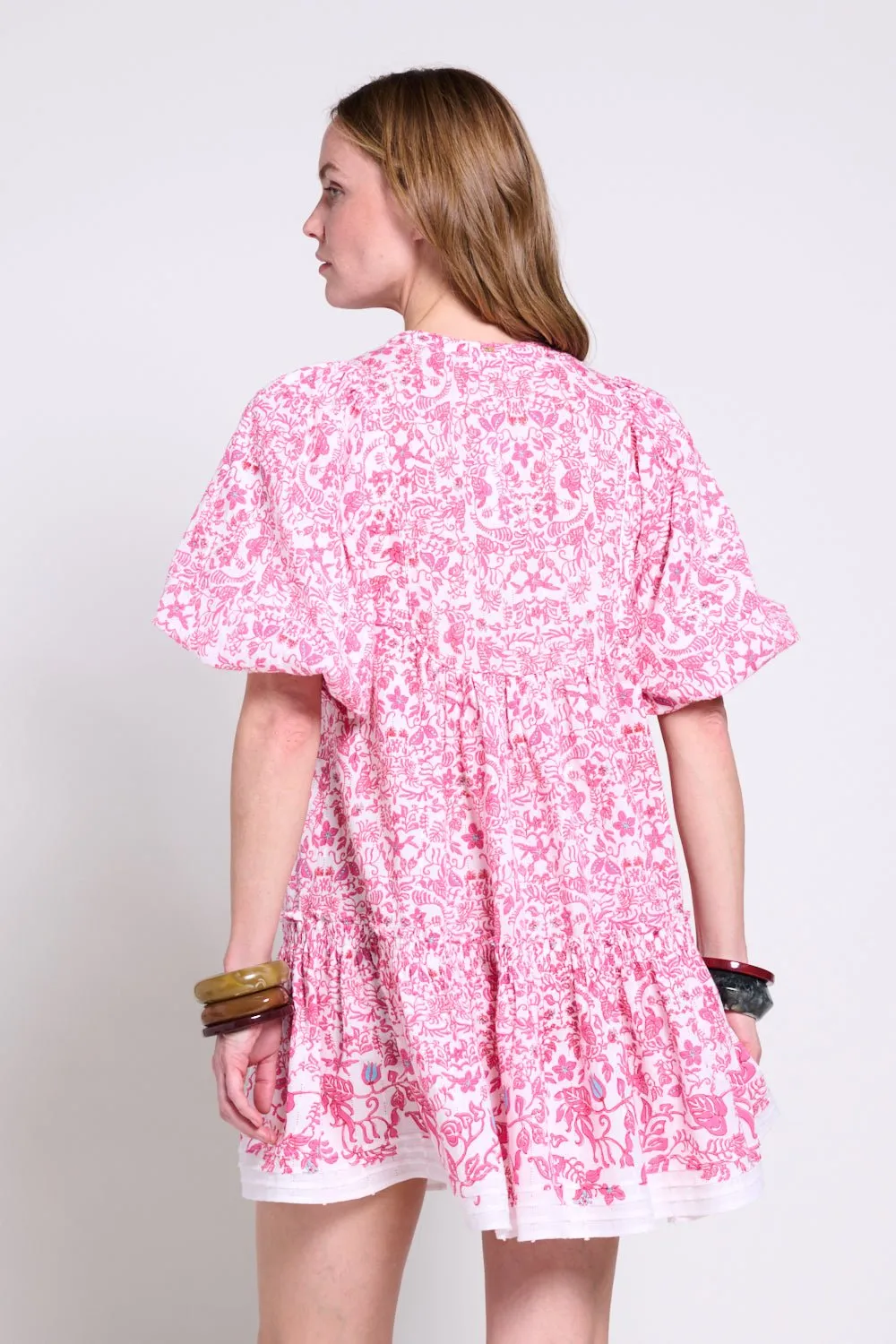 Mini Dress Cruz - Pink Tiare sold by Poupette St Barth product image thumbnail 5