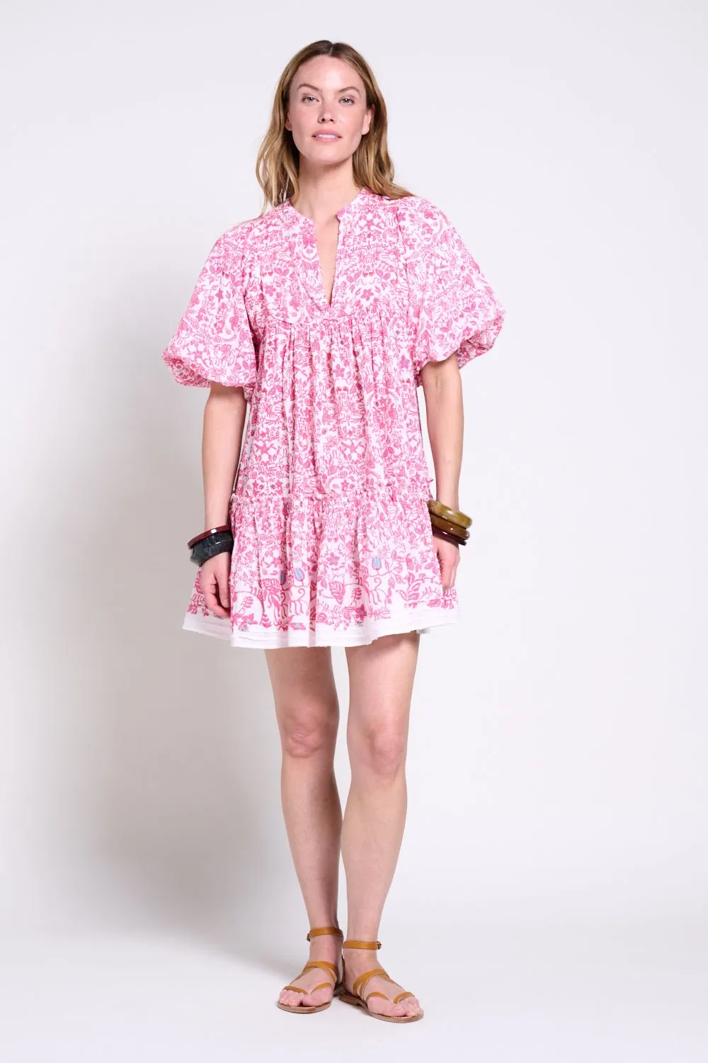 Mini Dress Cruz - Pink Tiare sold by Poupette St Barth product image thumbnail 2