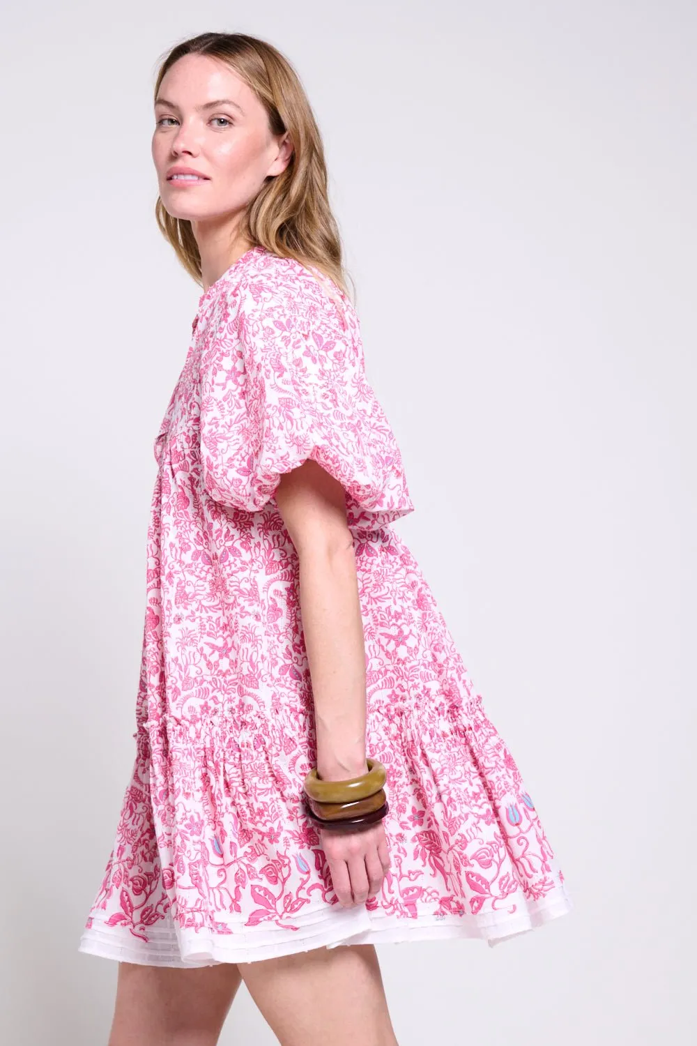 Mini Dress Cruz - Pink Tiare sold by Poupette St Barth product image thumbnail 4