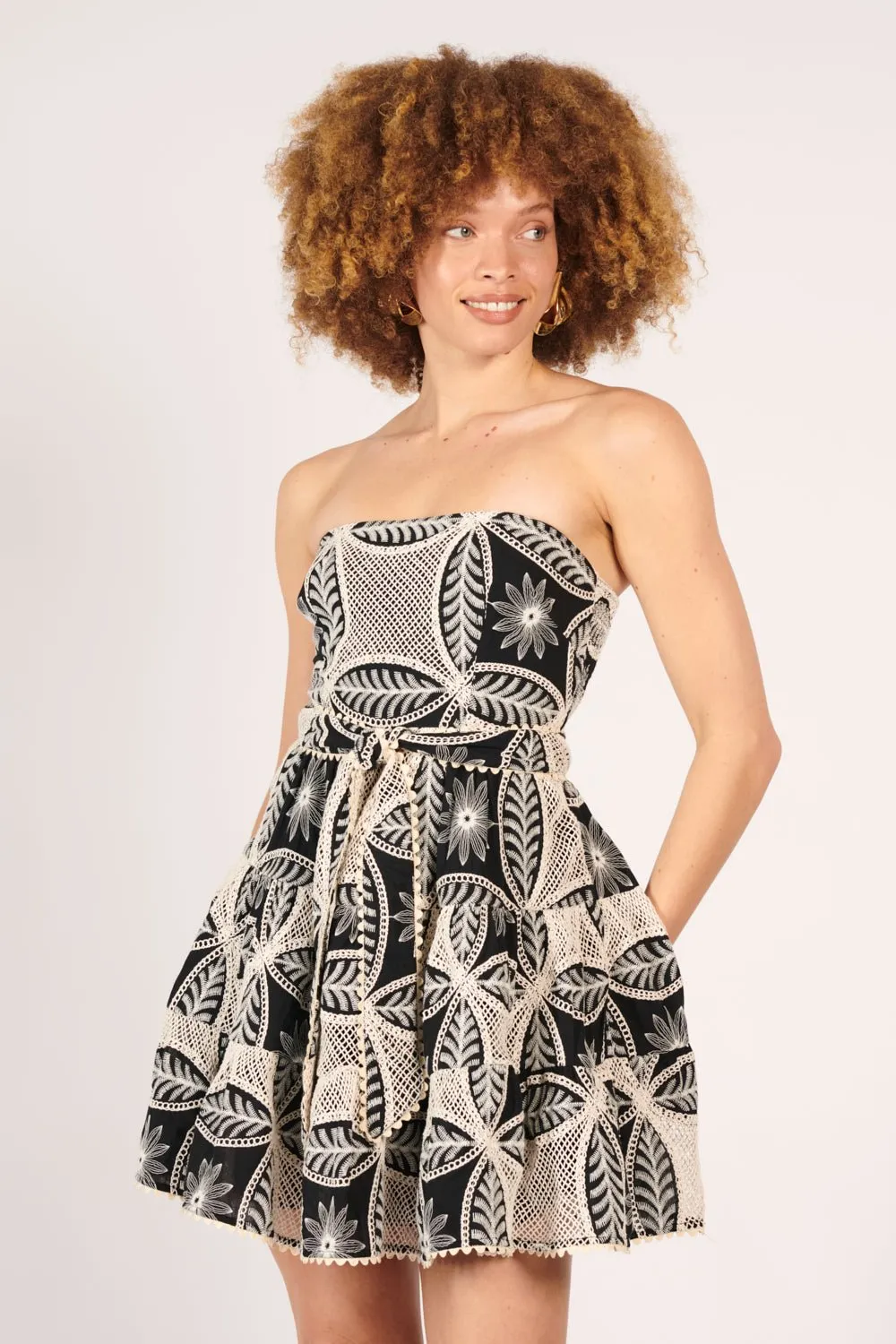 Bandeau Dress Christine - Black sold by Poupette St Barth product image thumbnail 2