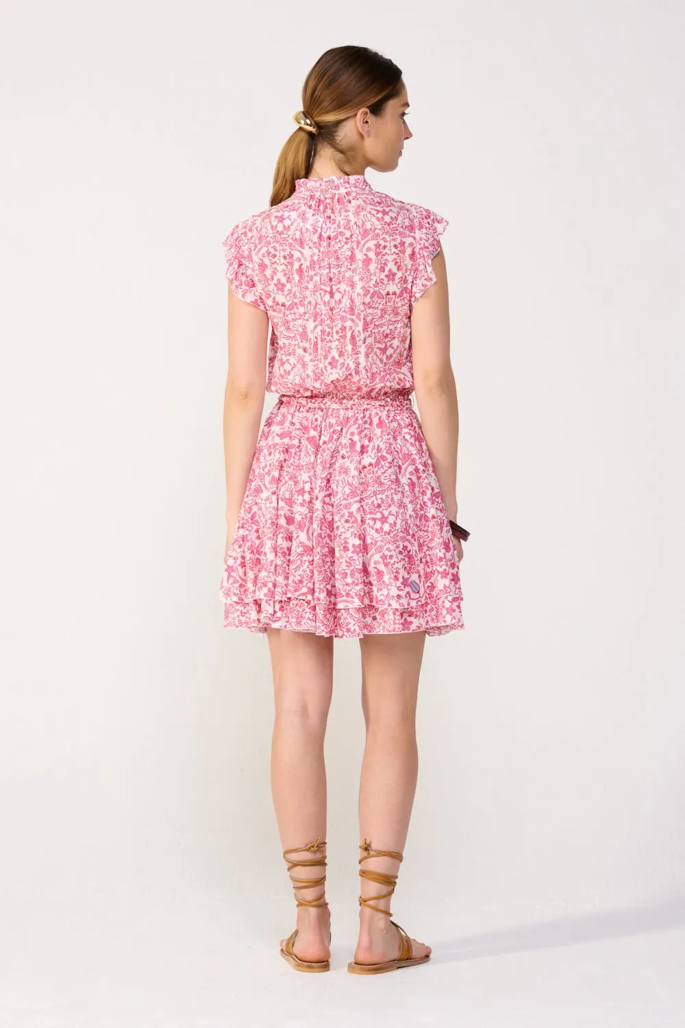 Mini Dress Callie - Pink Tiare sold by Poupette St Barth product image thumbnail 5
