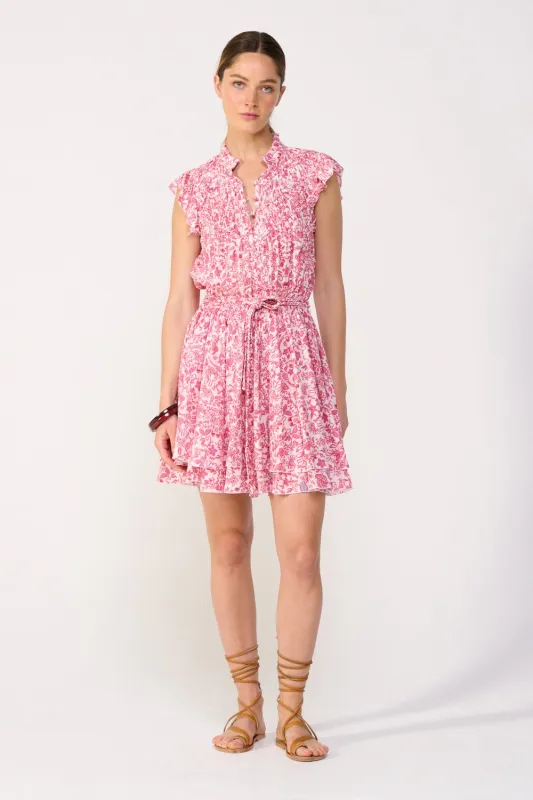 Mini Dress Callie - Pink Tiare sold by Poupette St Barth