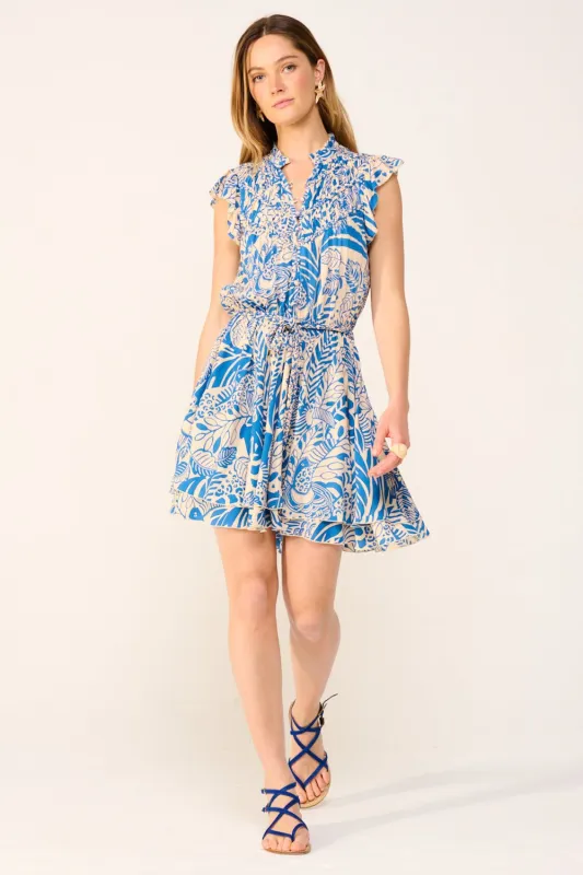 Mini Dress Callie - Blue Toucan sold by Poupette St Barth