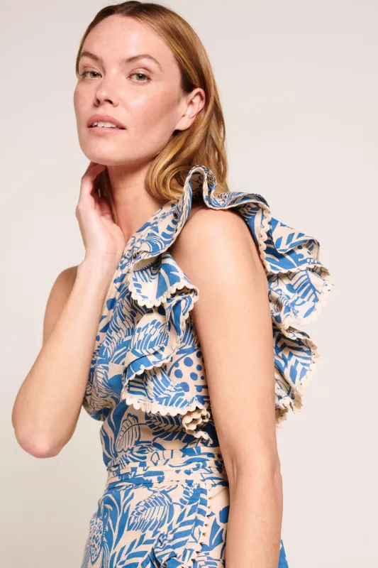 Mini Dress Corinne - Blue Toucan sold by Poupette St Barth