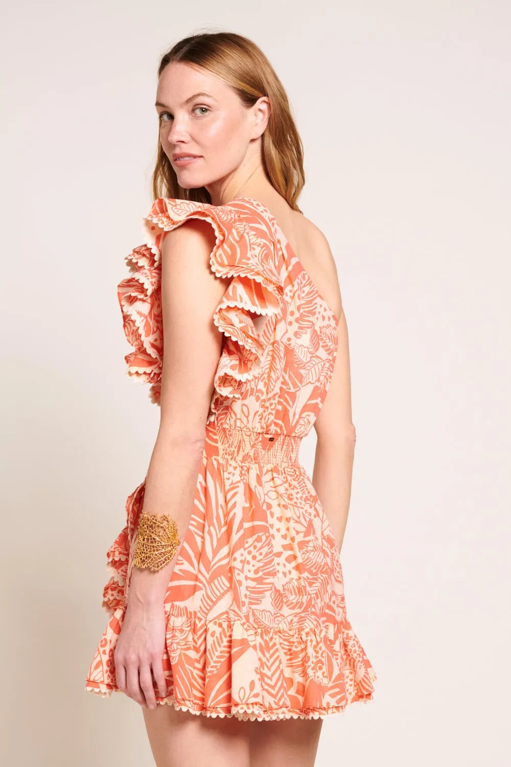Mini Dress Corinne - Orange Toucan sold by Poupette St Barth product image thumbnail 4