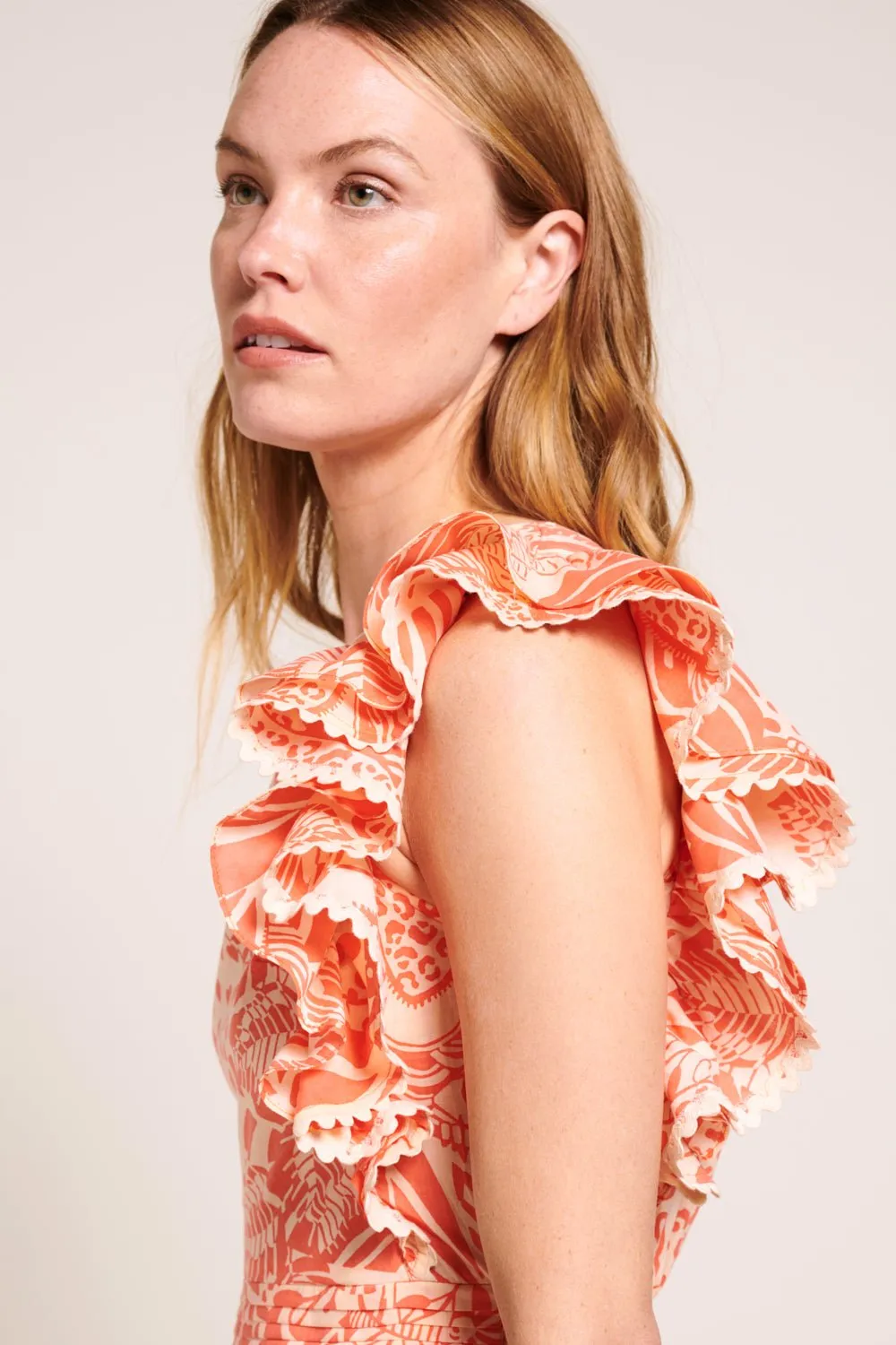 Mini Dress Corinne - Orange Toucan sold by Poupette St Barth product image thumbnail 3