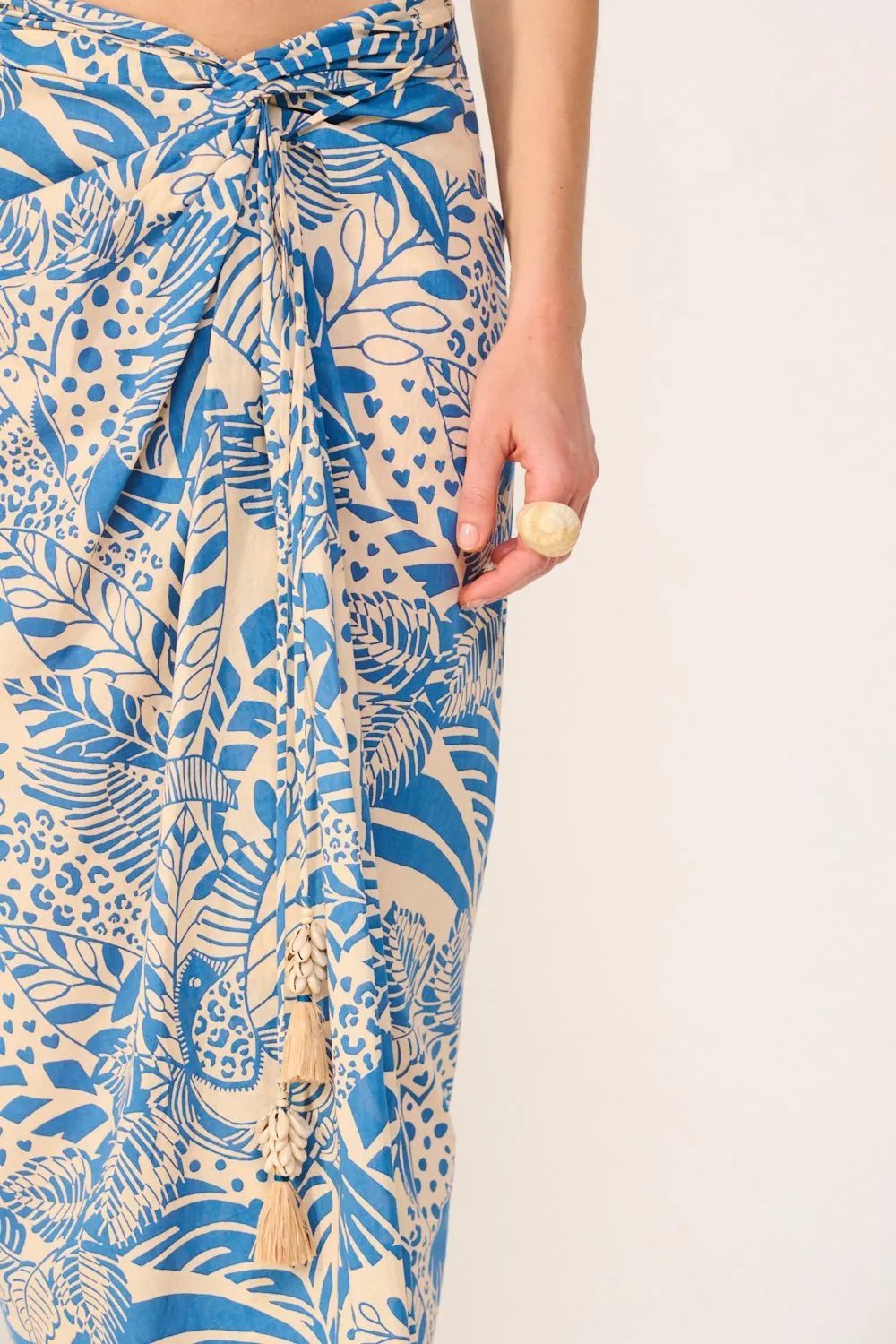 Long Skirt Uma - Blue Toucan sold by Poupette St Barth product image thumbnail 4