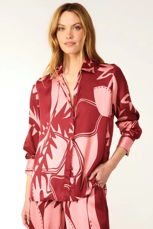 Shirt Eileen - Bordo Oasis sold by Poupette St Barth