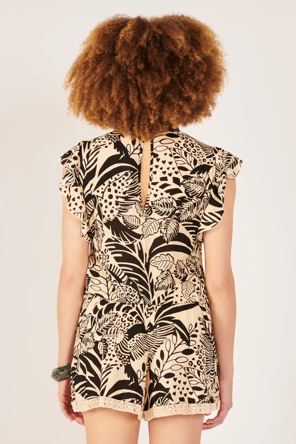Short Jumpsuit Sasha - Black Toucan sold by Poupette St Barth product image thumbnail 5