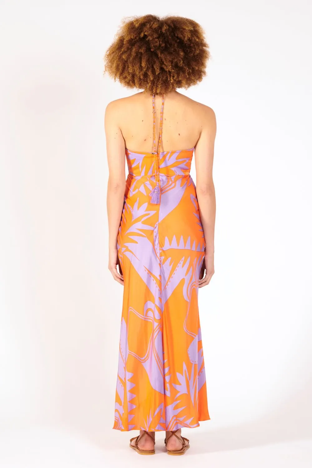 Long Dress Stella - Orange Oasis sold by Poupette St Barth product image thumbnail 5