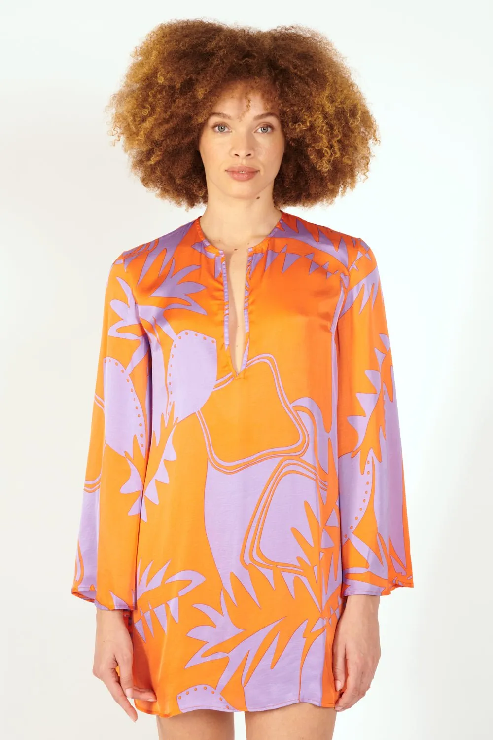Mini Dress Gia - Orange Oasis sold by Poupette St Barth product image thumbnail 3