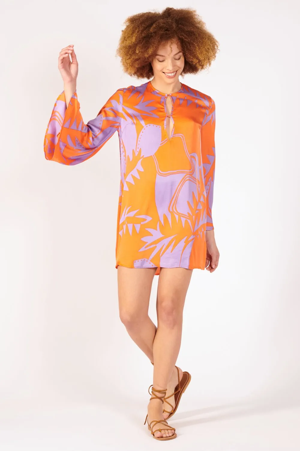 Mini Dress Gia - Orange Oasis sold by Poupette St Barth