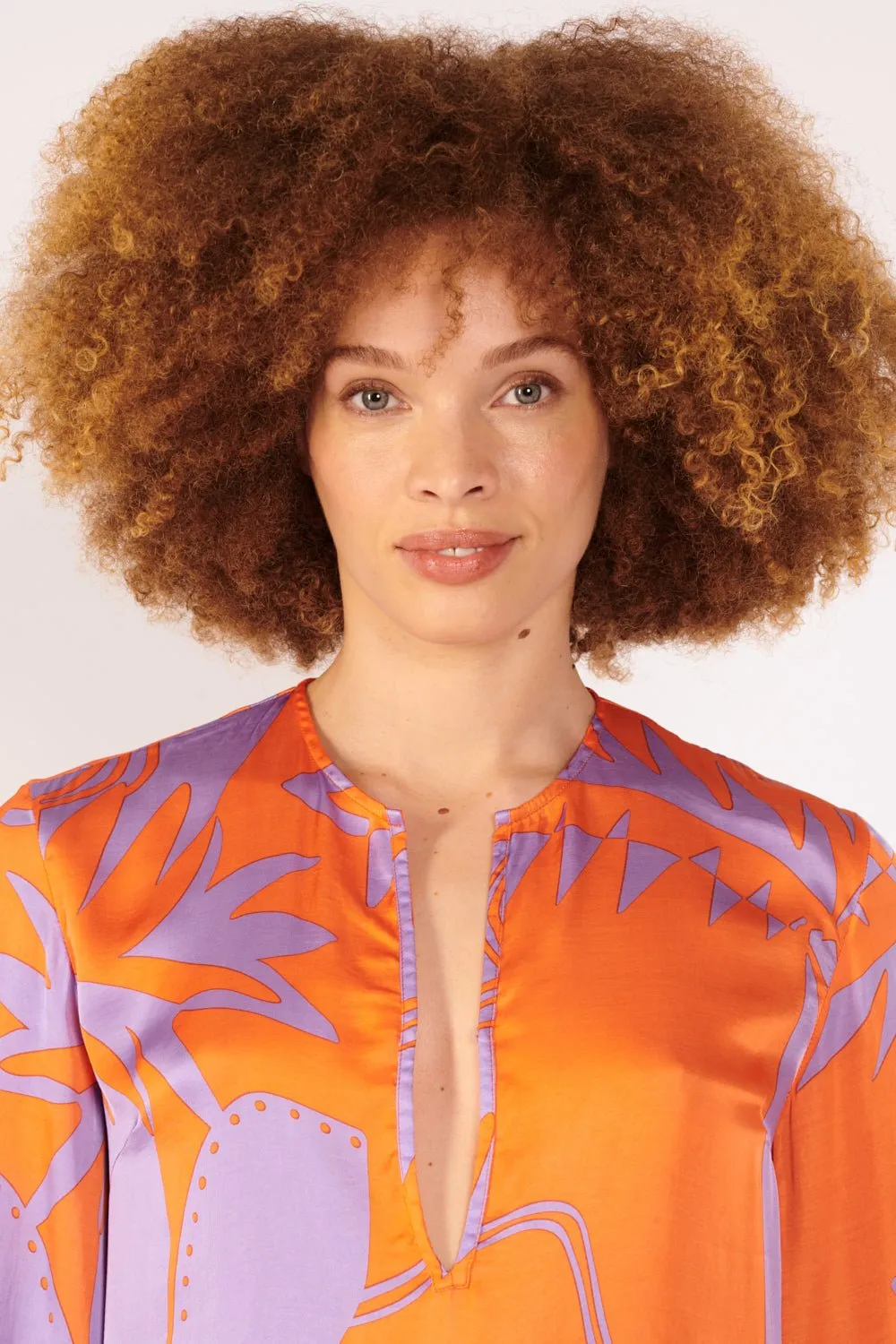 Mini Dress Gia - Orange Oasis sold by Poupette St Barth product image thumbnail 4