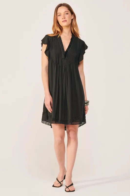 Mini Dress Sasha - Black sold by Poupette St Barth