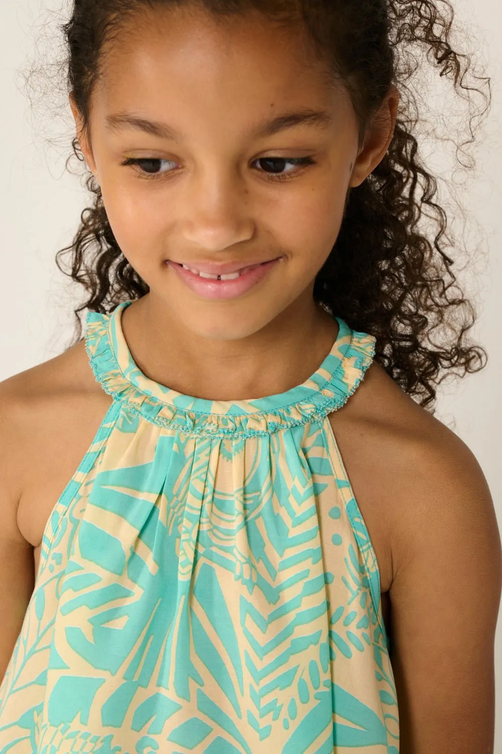 Top Cleo for girls - Aqua Toucan sold by Poupette St Barth product image thumbnail 3