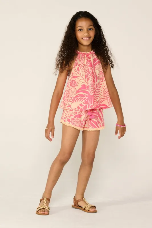 Top Cleo for girls - Pink Toucan made by Poupette St Barth