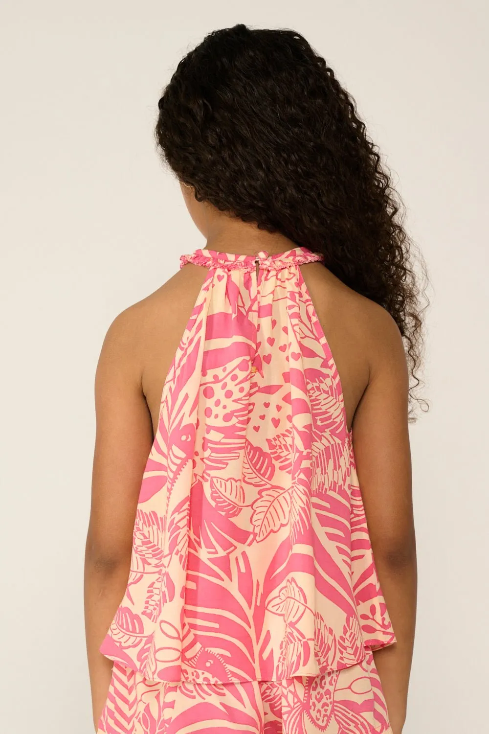 Top Cleo for girls - Pink Toucan sold by Poupette St Barth product image thumbnail 5