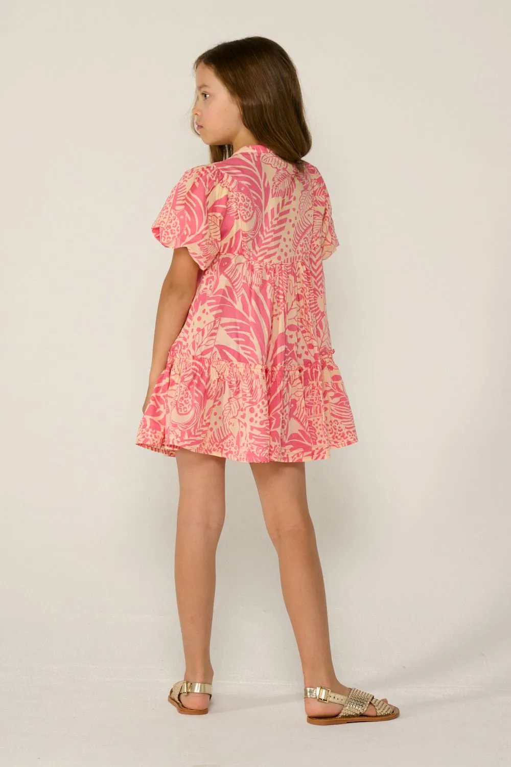 Mini Dress Cruz for girls - Pink Toucan sold by Poupette St Barth product image thumbnail 4