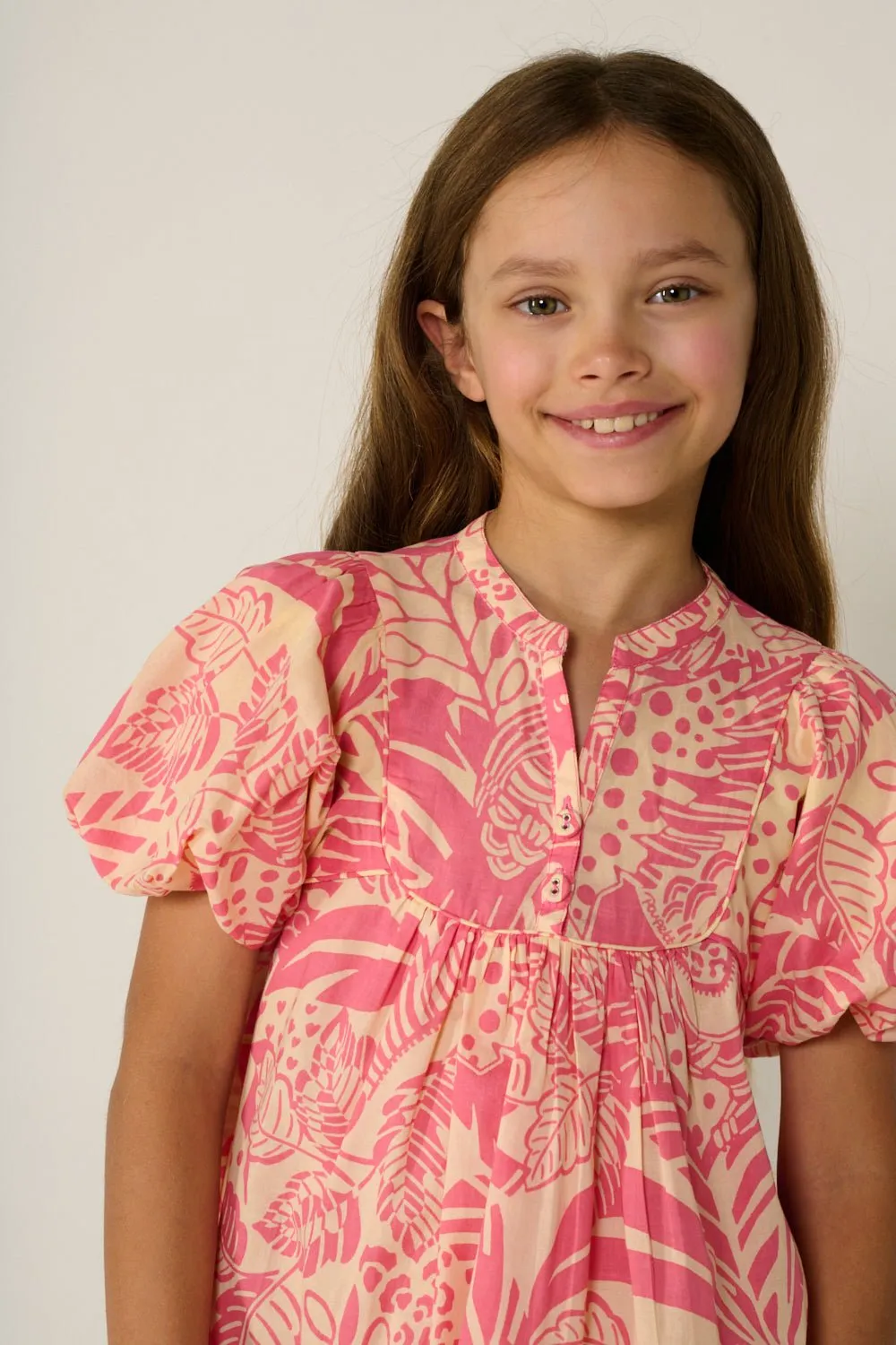 Mini Dress Cruz for girls - Pink Toucan sold by Poupette St Barth product image thumbnail 2