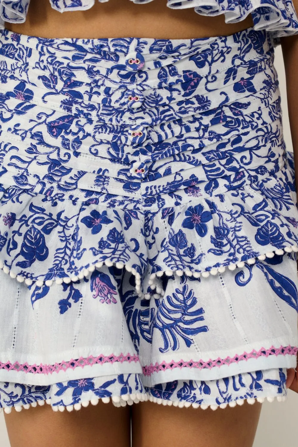 Mini Skirt Alizee for girls - Blue Tiare sold by Poupette St Barth product image thumbnail 4