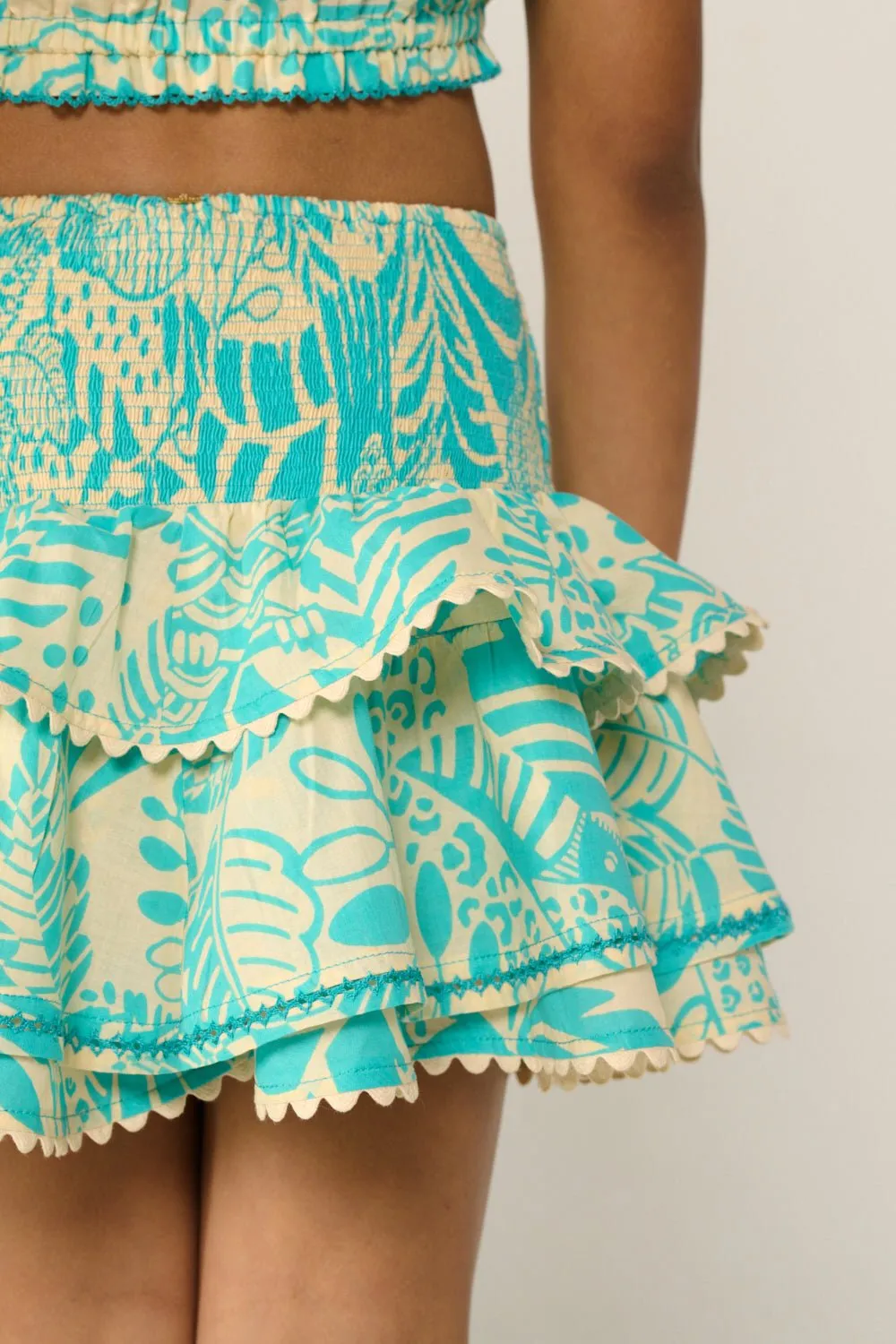Mini Skirt Alizee for girls - Aqua Toucan sold by Poupette St Barth product image thumbnail 4