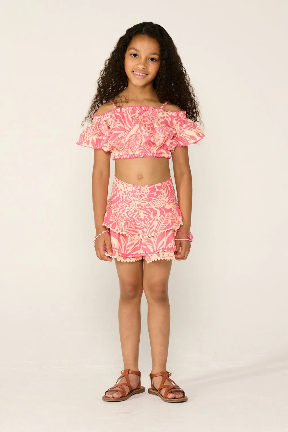 Mini Skirt Alizee for girls - Pink Toucan sold by Poupette St Barth product image thumbnail 2