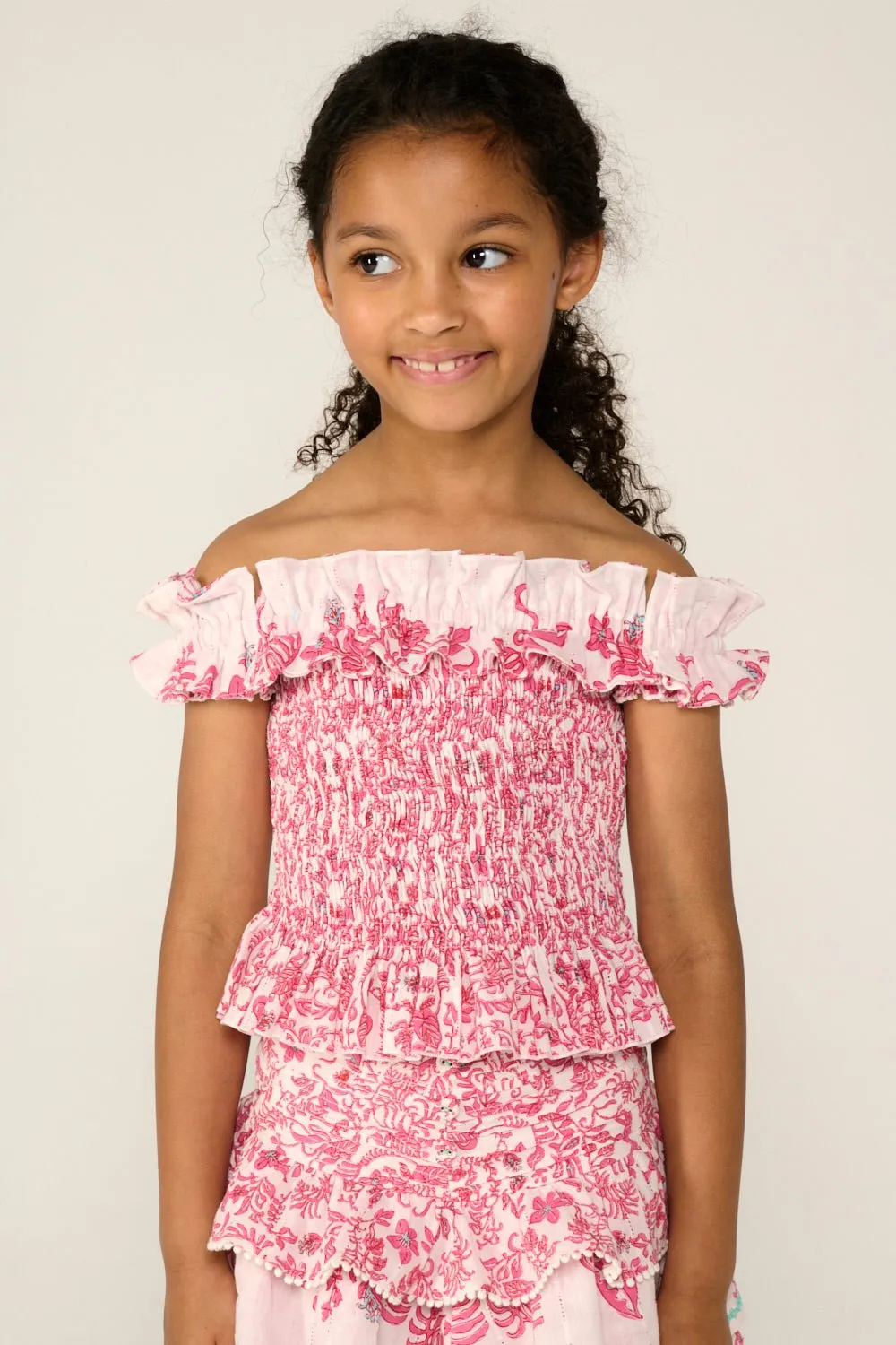 Top Alitza for girls - Pink Tiare sold by Poupette St Barth product image thumbnail 2