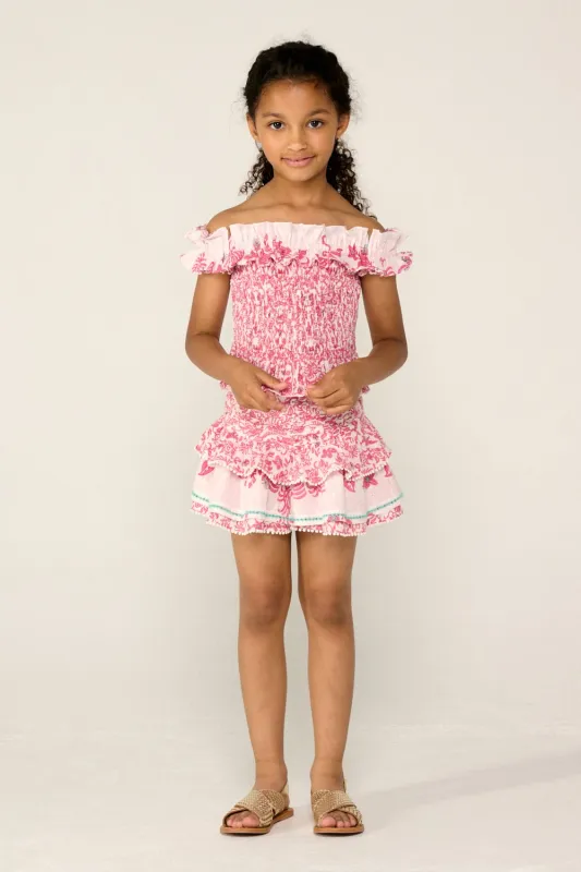 Top Alitza for girls - Pink Tiare sold by Poupette St Barth
