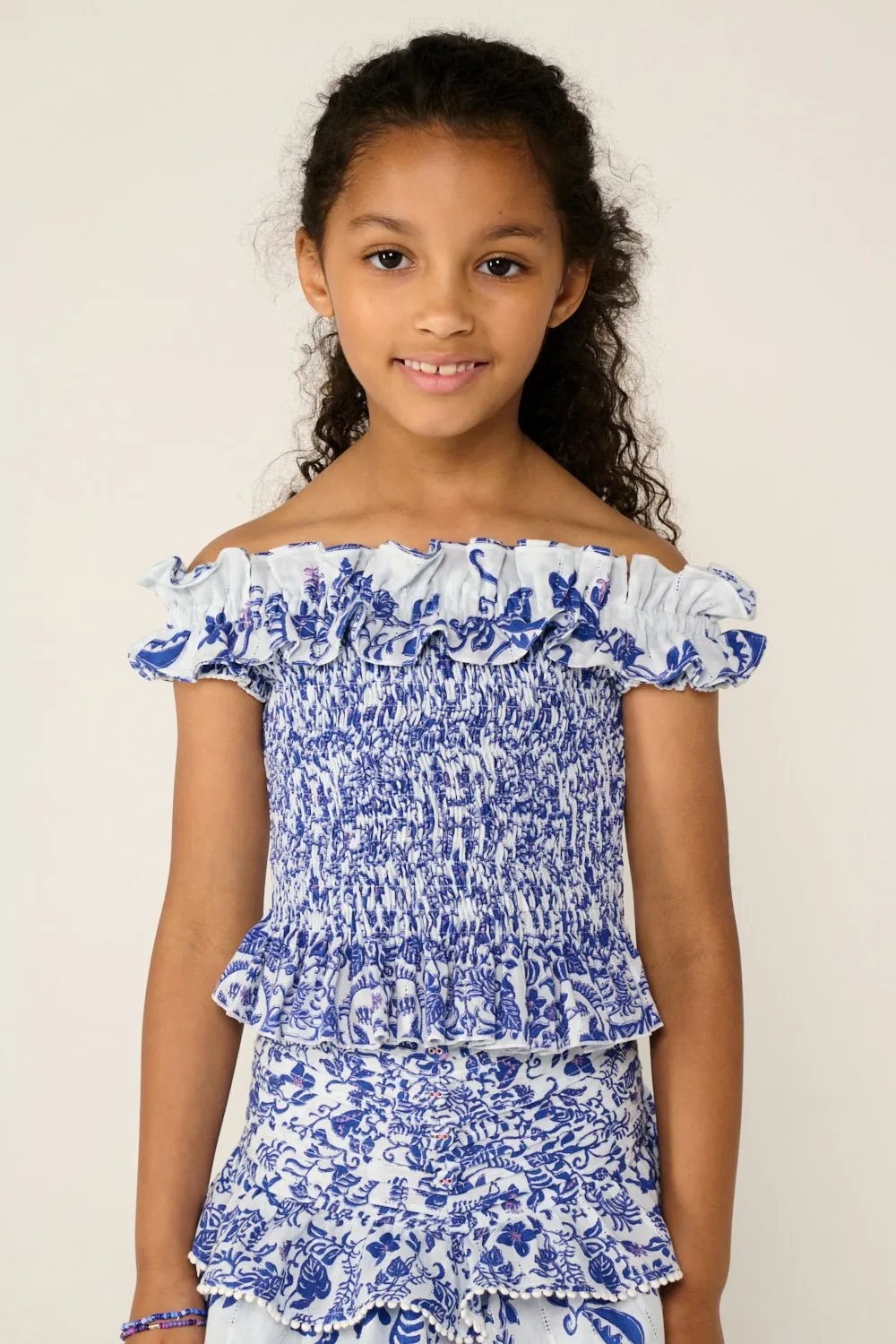 Top Alitza for girls - Blue Tiare sold by Poupette St Barth