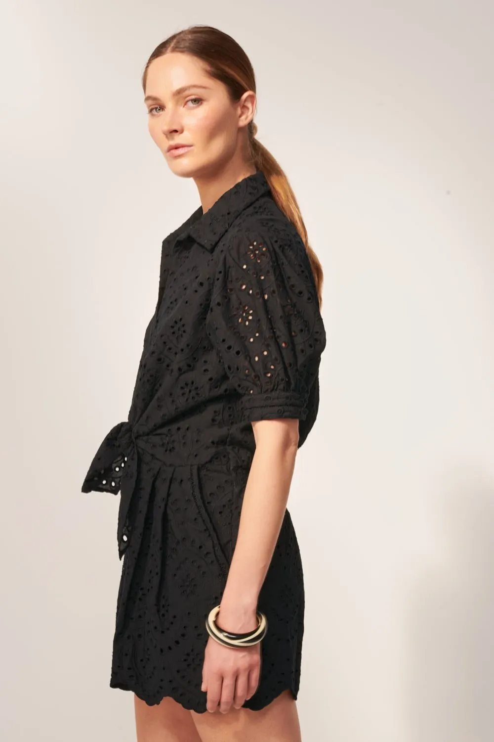 Short Jumpsuit Livia - Black sold by Poupette St Barth product image thumbnail 5