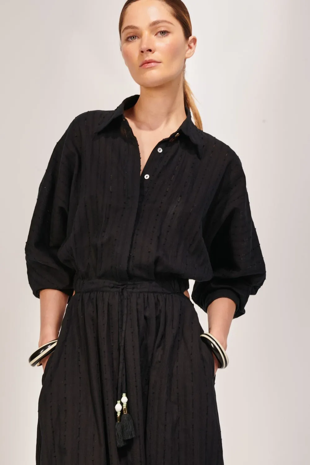 Long Dress Sunniva - Black sold by Poupette St Barth product image thumbnail 4