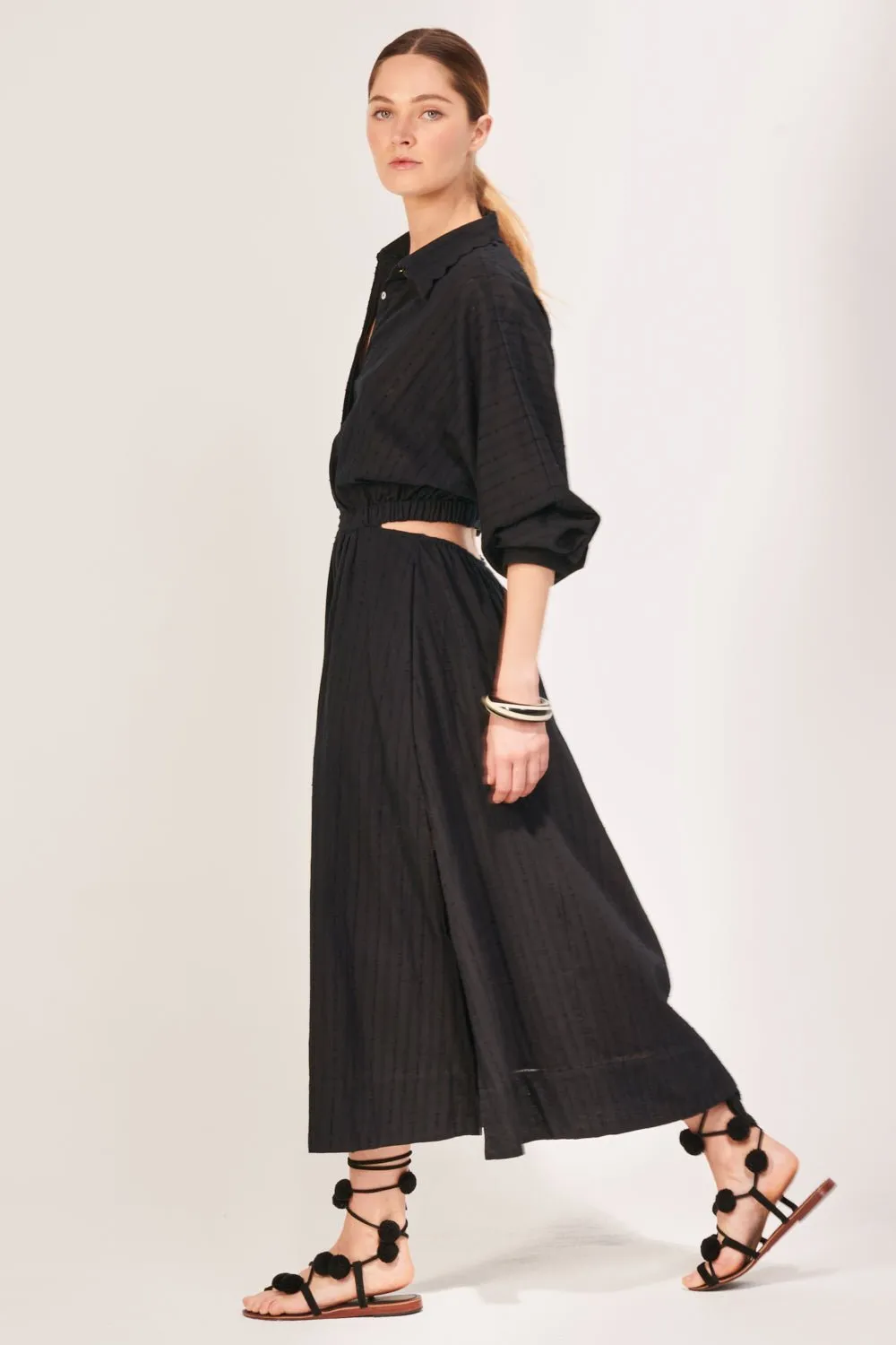 Long Dress Sunniva - Black sold by Poupette St Barth product image thumbnail 3