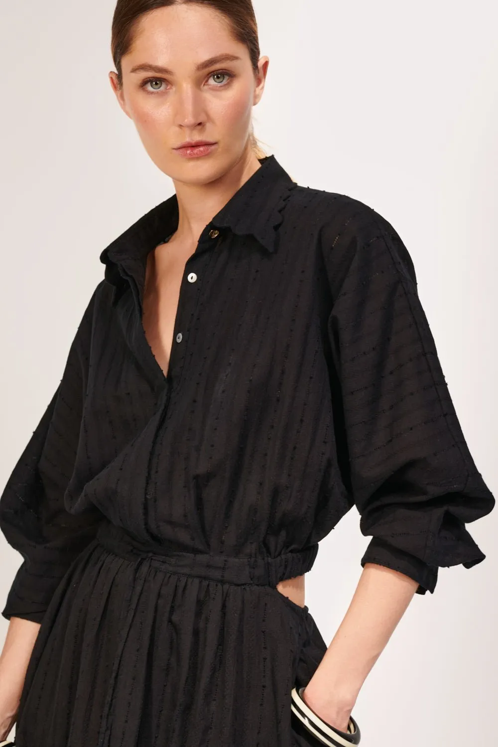 Long Dress Sunniva - Black sold by Poupette St Barth product image thumbnail 5