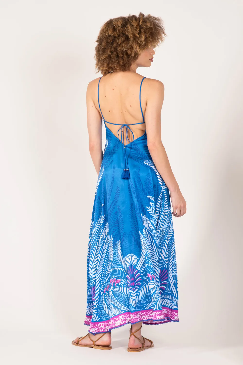 Long Dress Denise - Blue Oolong sold by Poupette St Barth product image thumbnail 5
