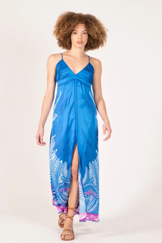 Long Dress Denise - Blue Oolong sold by Poupette St Barth