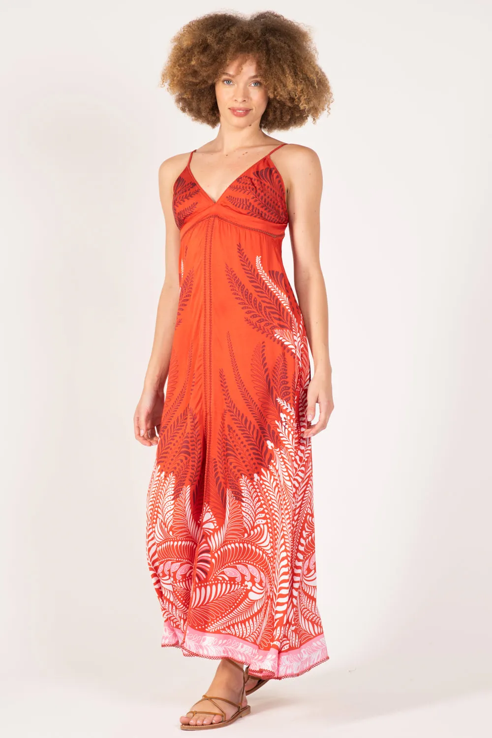 Long Dress Denise - Orange Oolong sold by Poupette St Barth product image thumbnail 3