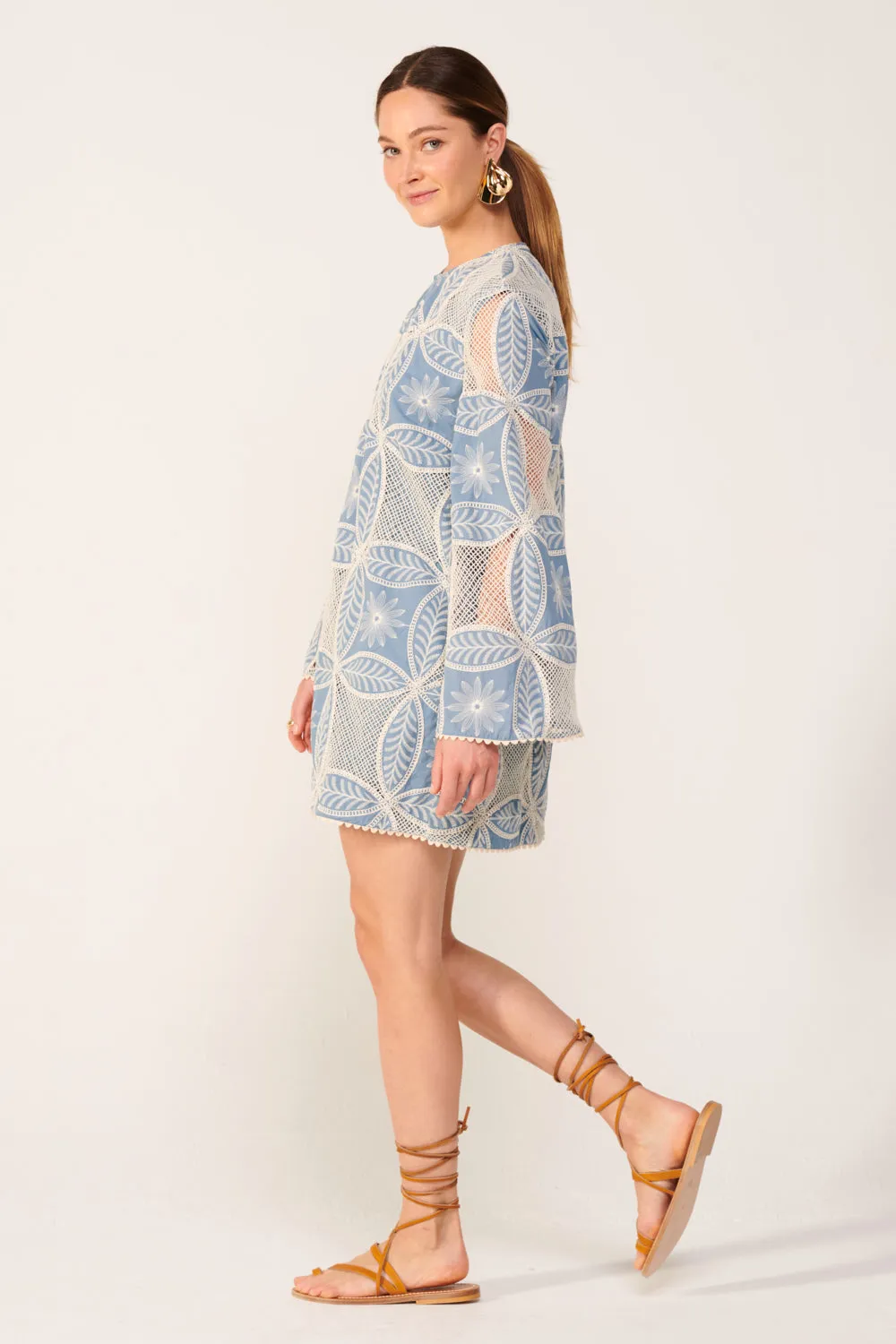 Mini Dress Gia - Blue sold by Poupette St Barth product image thumbnail 5