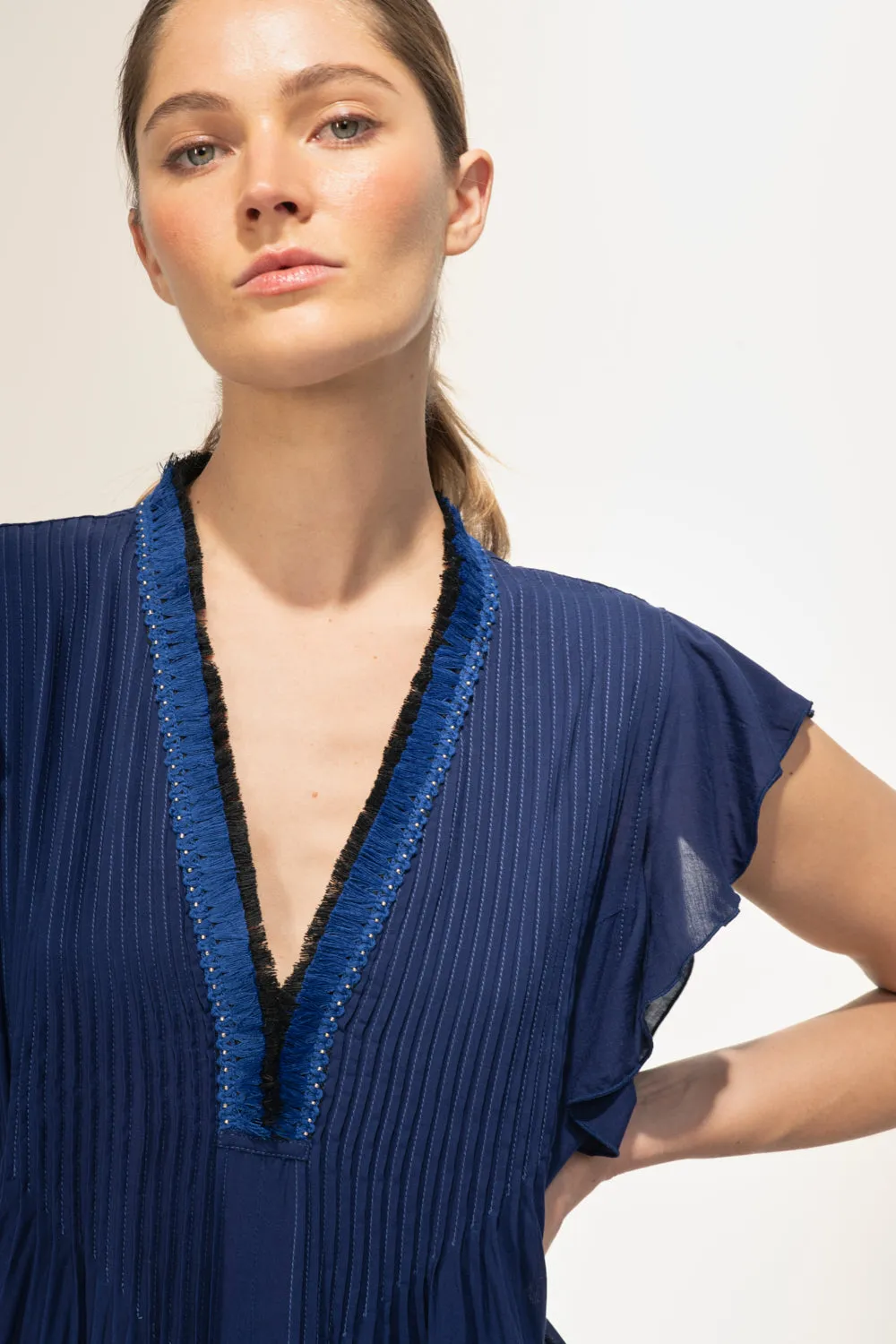 Mini Dress Sasha - Navy sold by Poupette St Barth