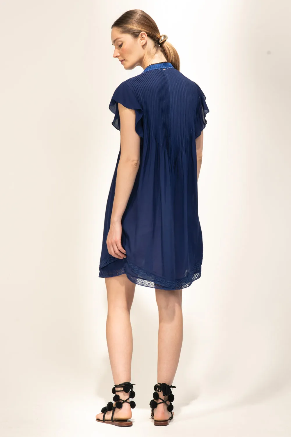 Mini Dress Sasha - Navy sold by Poupette St Barth product image thumbnail 5