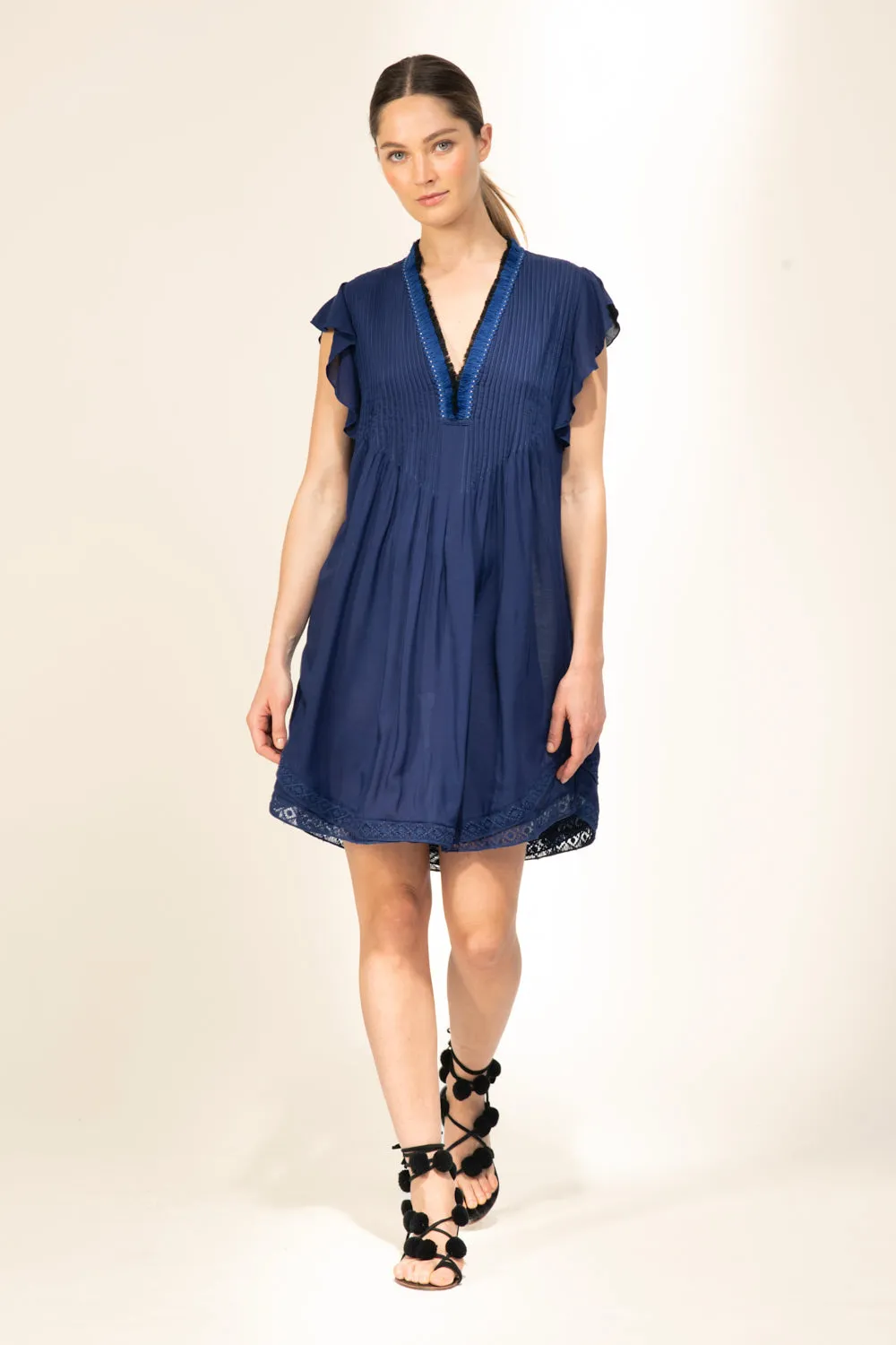 Mini Dress Sasha - Navy sold by Poupette St Barth product image thumbnail 2