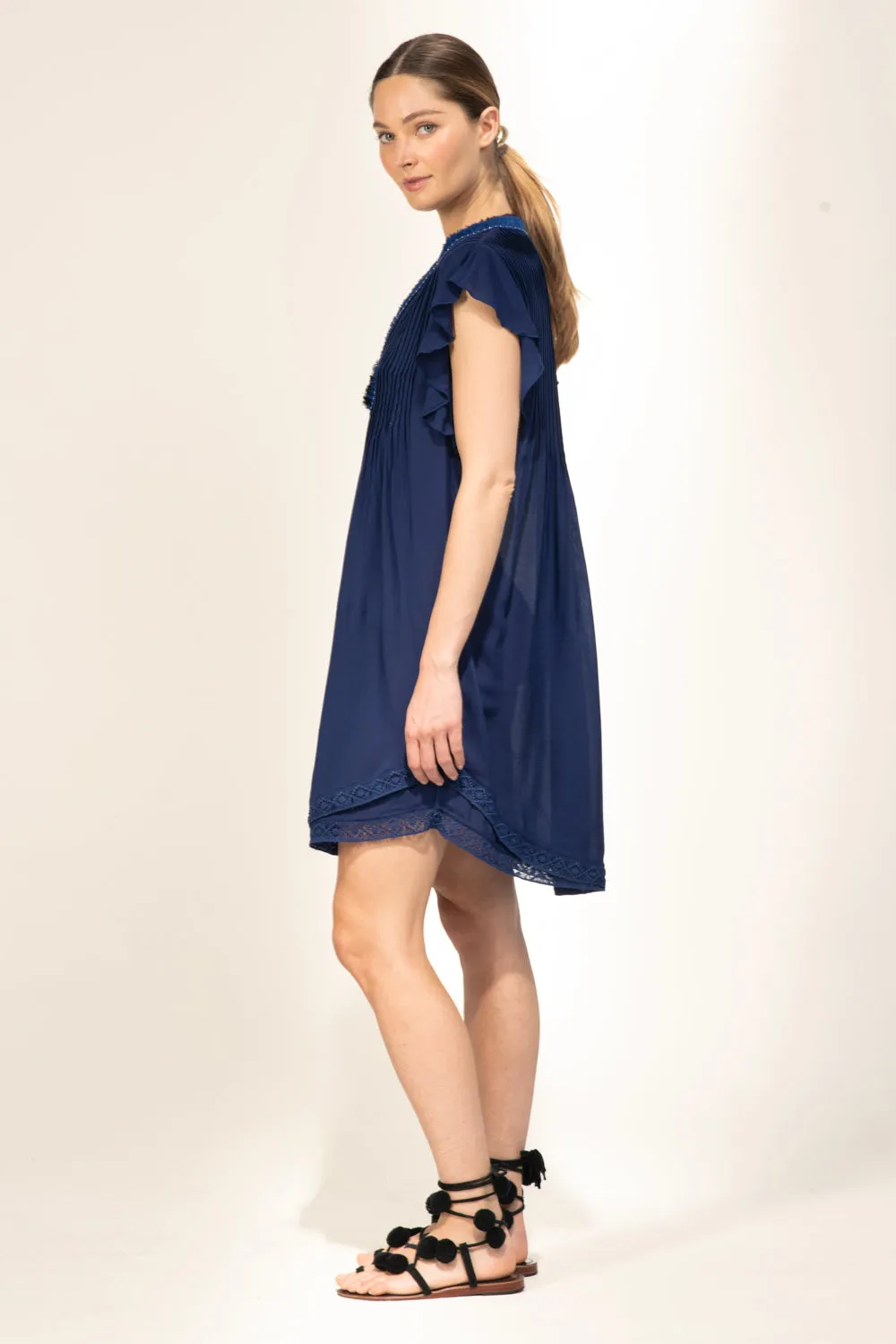 Mini Dress Sasha - Navy sold by Poupette St Barth product image thumbnail 3
