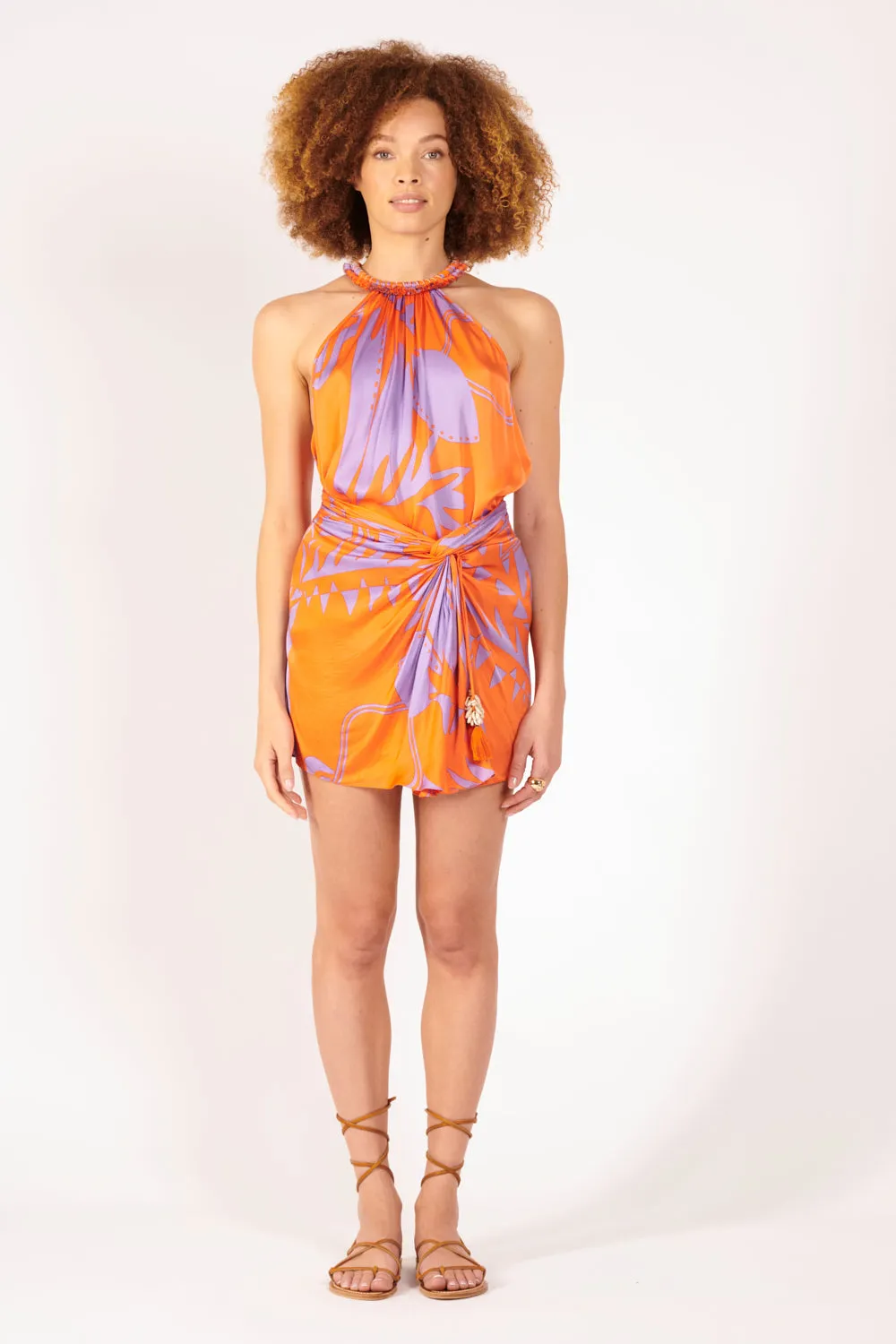 Mini Skirt Tilda - Orange Oasis sold by Poupette St Barth product image thumbnail 2