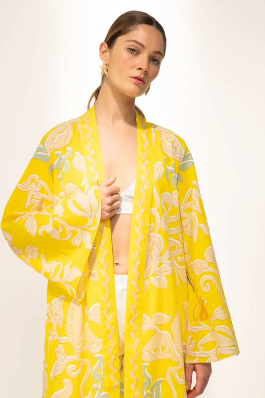 Kimono Lea - Yellow Ritual sold by Poupette St Barth