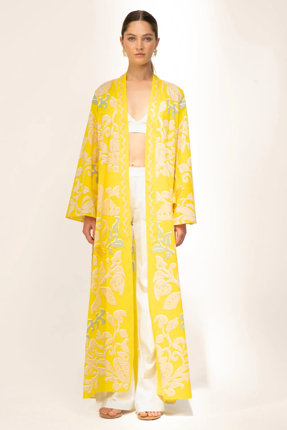 Kimono Lea - Yellow Ritual sold by Poupette St Barth product image thumbnail 3