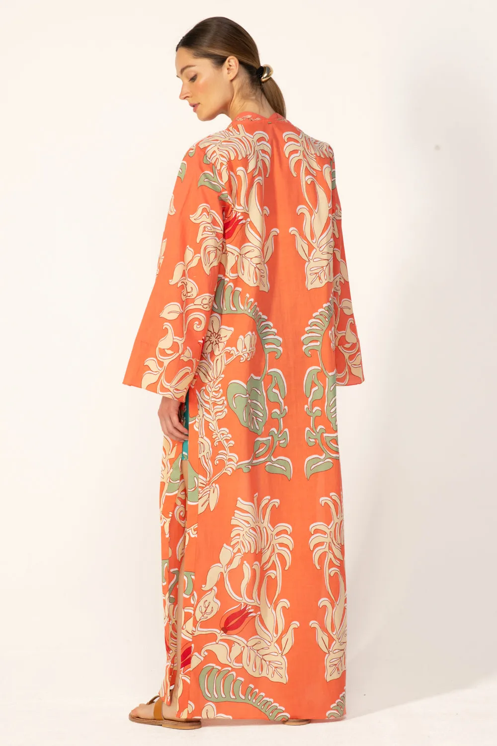 Kimono Lea - Orange Ritual sold by Poupette St Barth product image thumbnail 5