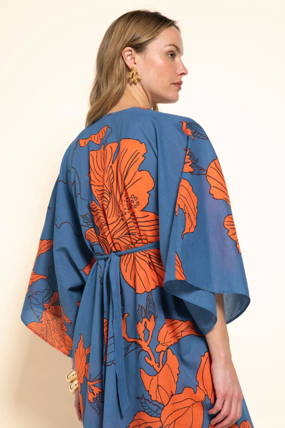 Kaftan Sol - Blue Hibiscus sold by Poupette St Barth product image thumbnail 5