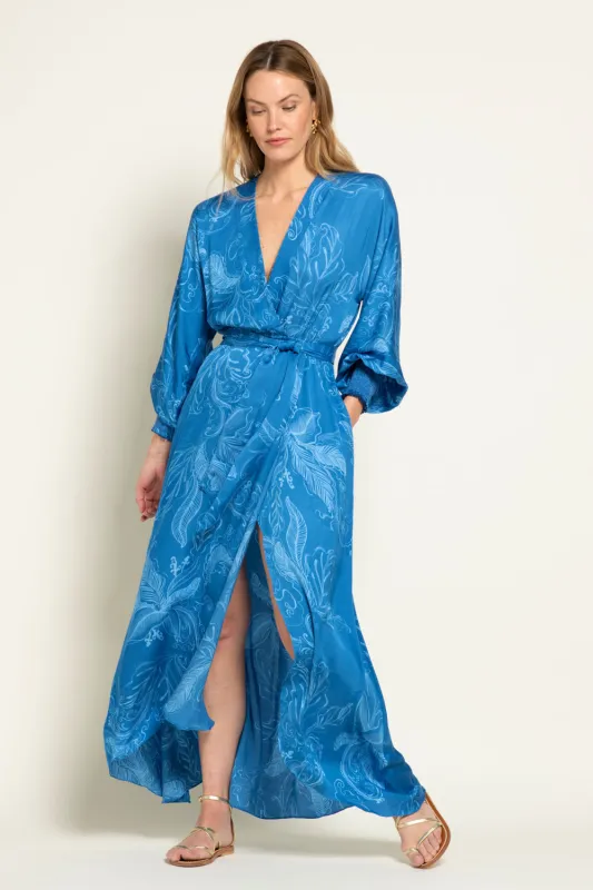 Long Dress Kristen - Blue Reef sold by Poupette St Barth
