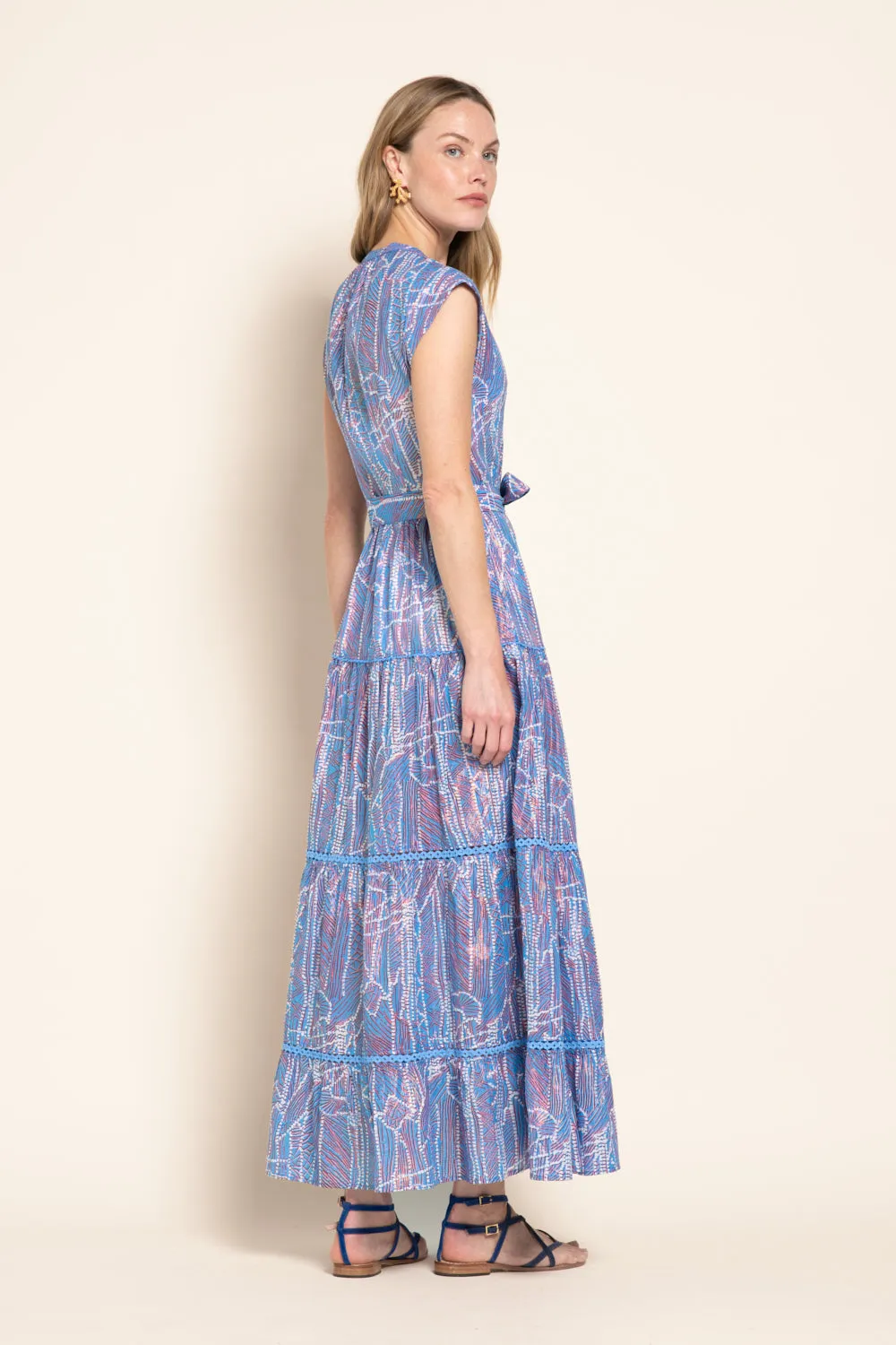 Long Dress Kora - Blue Akoya sold by Poupette St Barth product image thumbnail 5